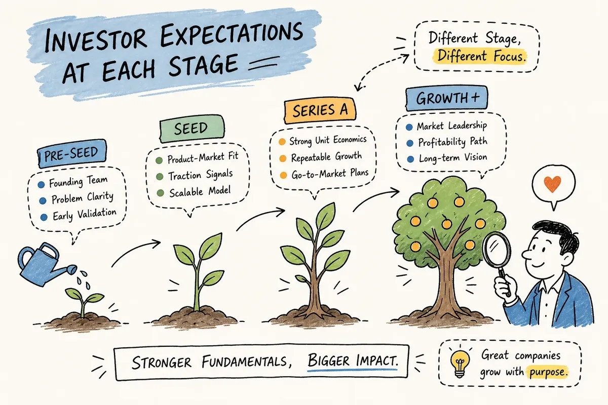 What Investors Expect at Each Startup Funding Stage